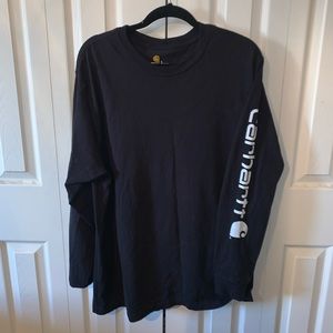 Carhartt long sleeve with white writing